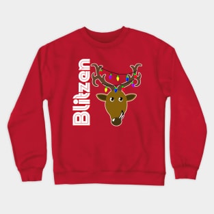 Family Christmas Photo "Blitzen" Design Crewneck Sweatshirt